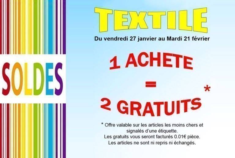 Super U Boufféré Soldes sur le textile - Pays de Montaigu