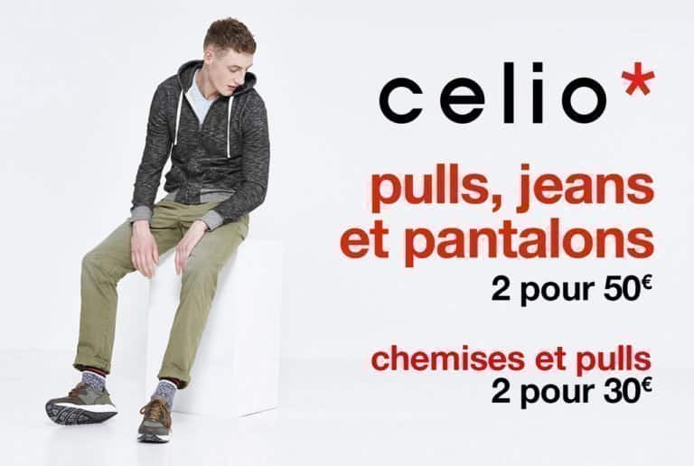 promo celio chemises et pulls